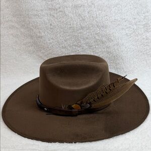 Hat Texas Felt  with Feather Trim (H049)